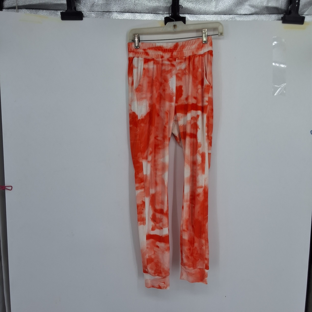 Orange Pink and White Tie-Dye Pants